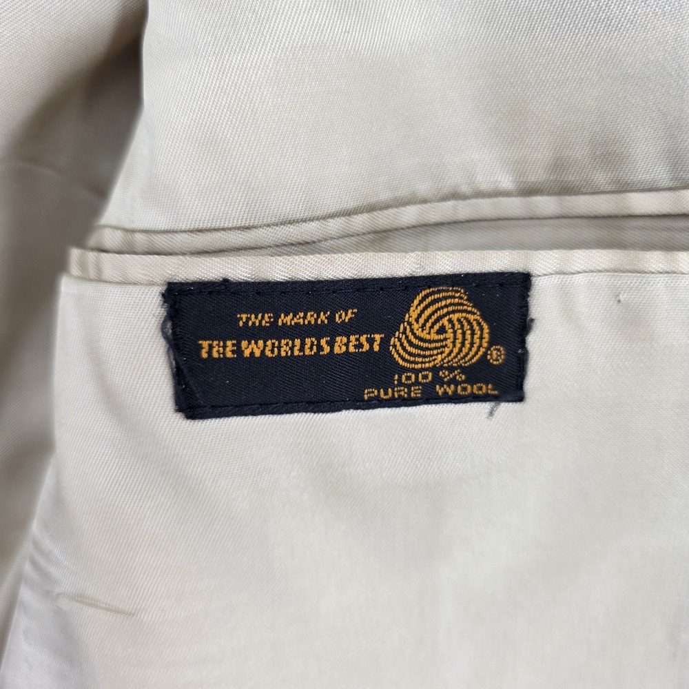 Joseph & Feiss Navy Blue Wool Blazer Gold Crest Buttons USA Made Culwell & Son - Picture 6 of 11